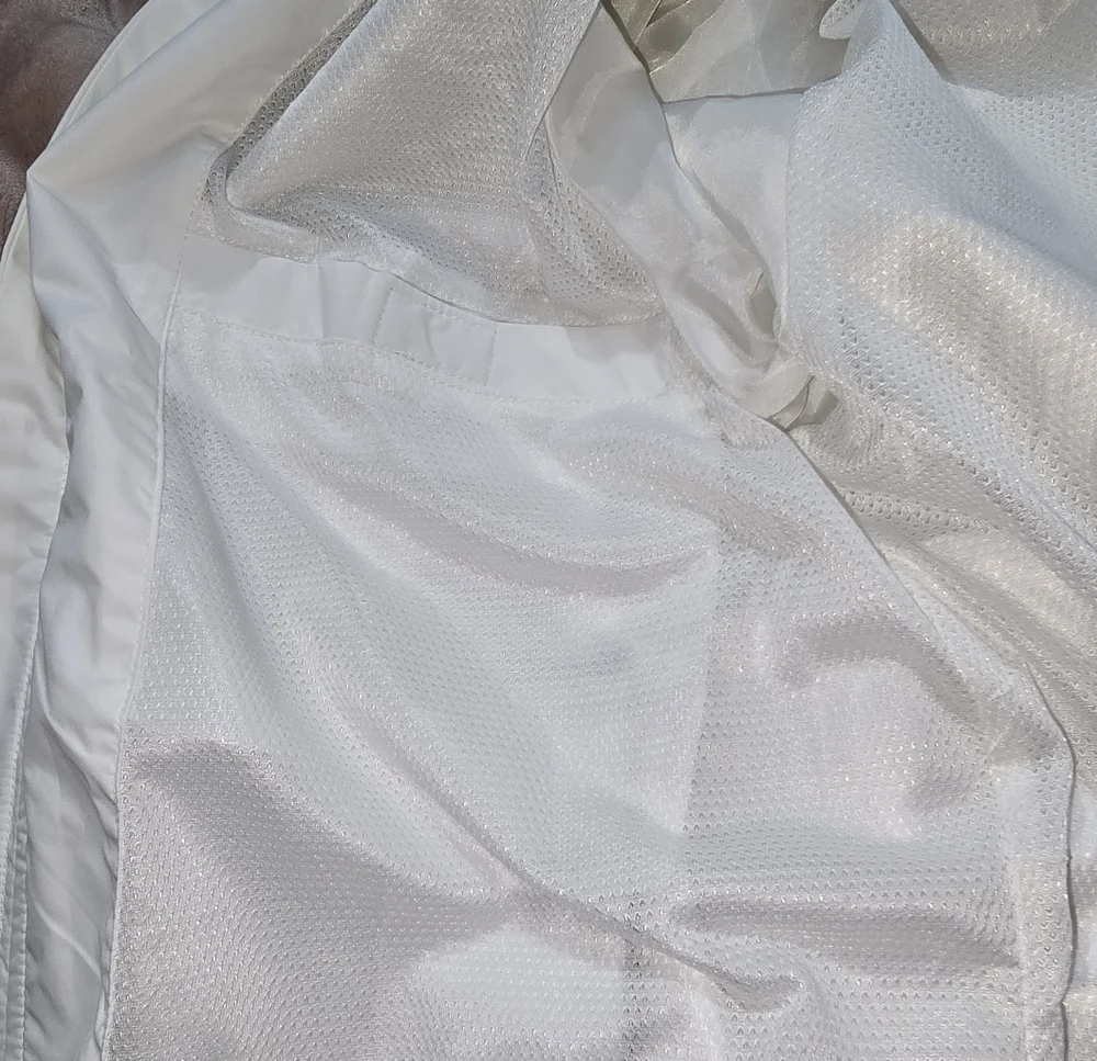 Lincoln Stormtech Jacket Mens White Full Zip Windbreaker Size Small